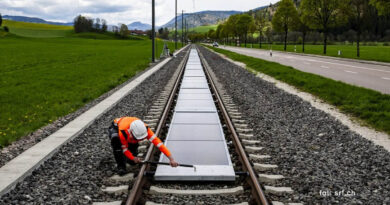 solar installation on railway tracks