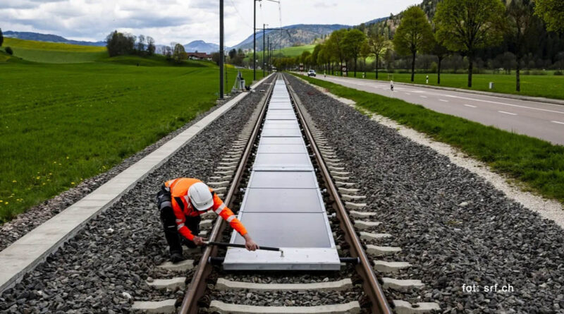 solar installation on railway tracks