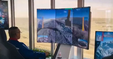 excavators controlled from an office in China